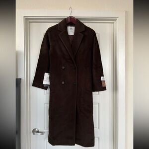 Aritzia slouch coat in burnt cedar, brand new size 1